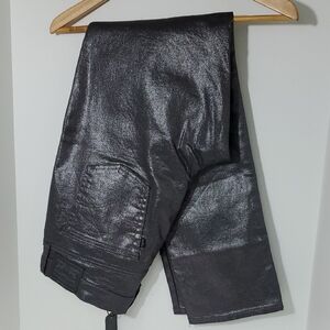 Levi's Womens 724 High Rise Straight Leg Metallic Charcoal Jeans Size 33x32 NWT